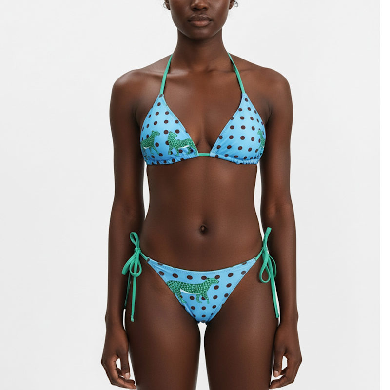 Thumbnail of Verdant Wild Reversible Triangle Bikini Top image