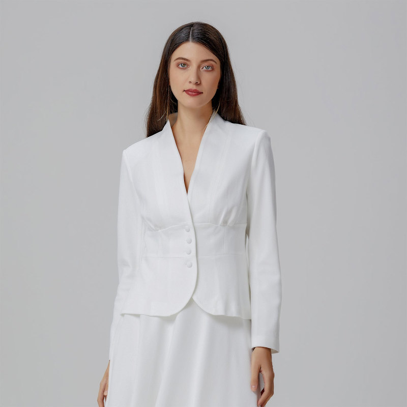 Thumbnail of Fit-And-Flare Blazer - White image