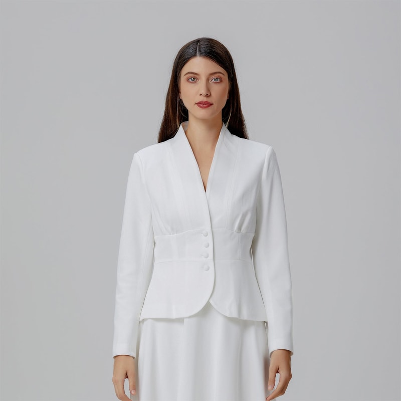 Thumbnail of Fit-And-Flare Blazer - White image