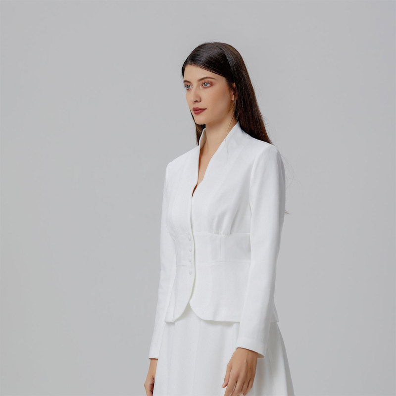 Thumbnail of Fit-And-Flare Blazer - White image
