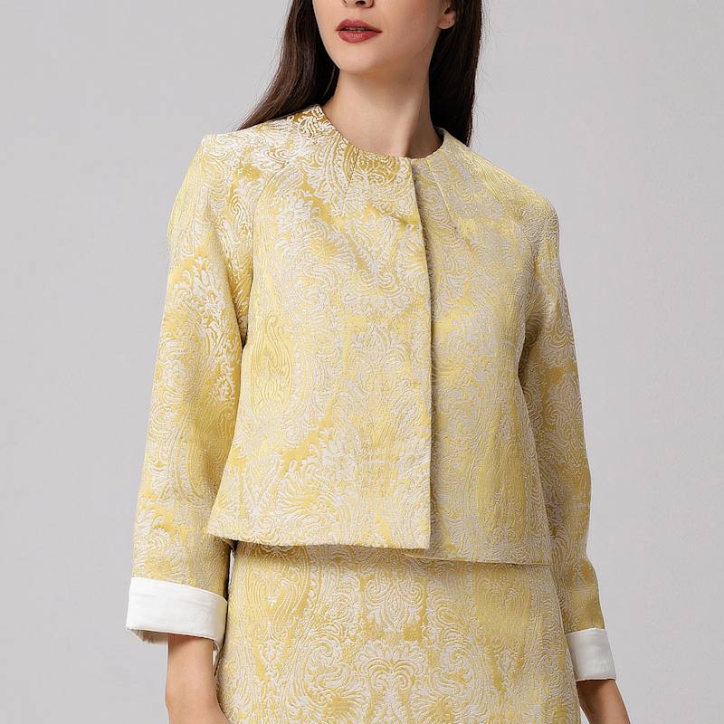 Thumbnail of Brocade Short Jacket - Yellow image