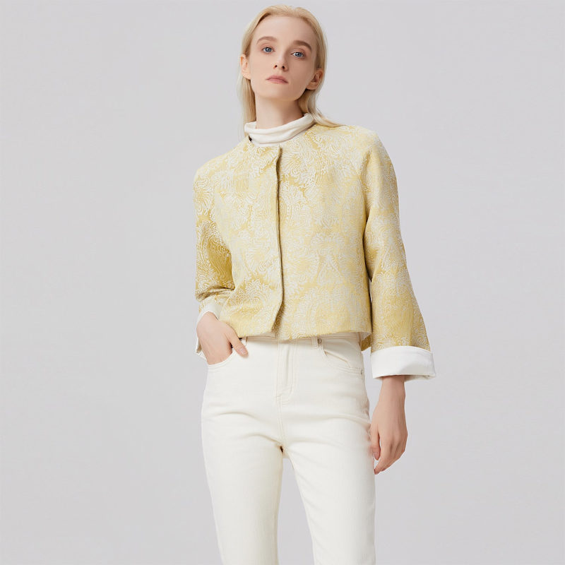 Thumbnail of Brocade Short Jacket - Yellow image