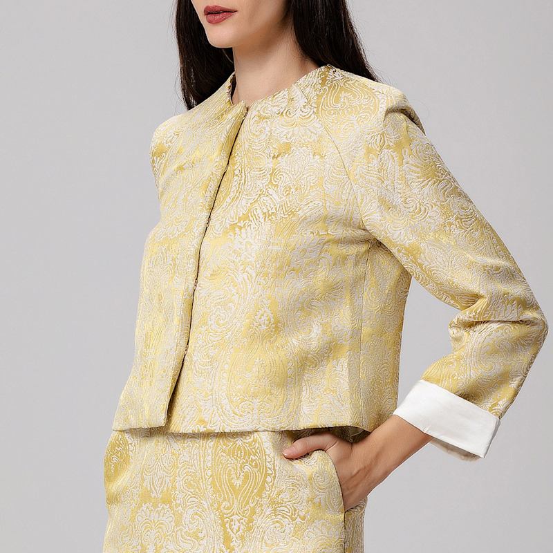 Thumbnail of Brocade Short Jacket - Yellow image