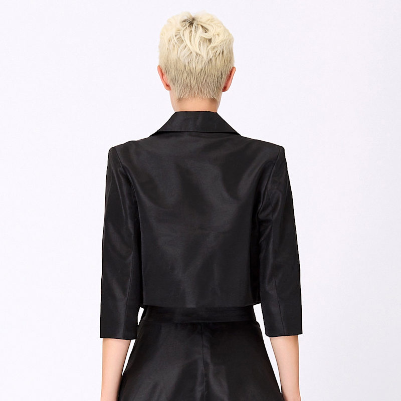 Thumbnail of Taffeta Crop Jacket - Black image