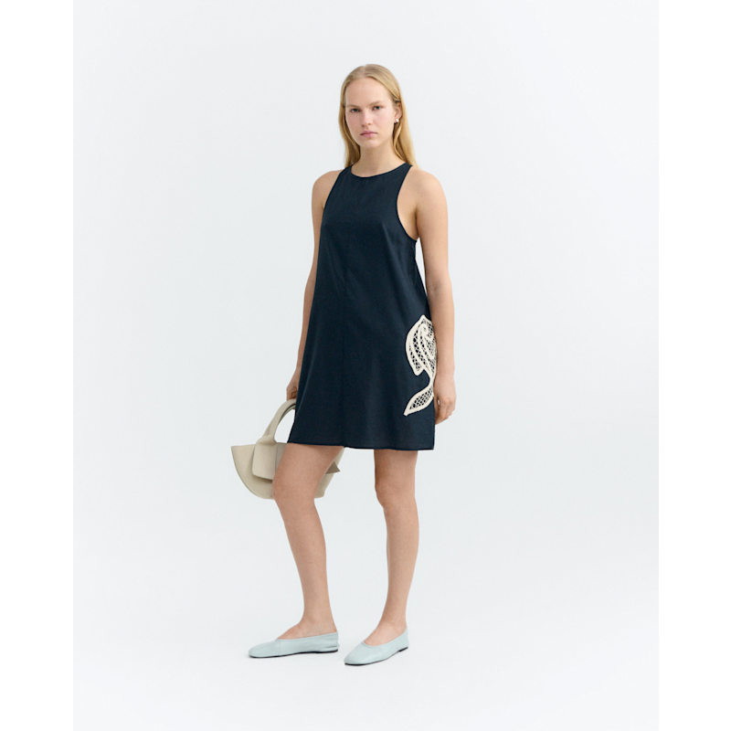 Short Hand Embroidered Dress Fish Aniela | Thinking MU | Wolf & Badger
