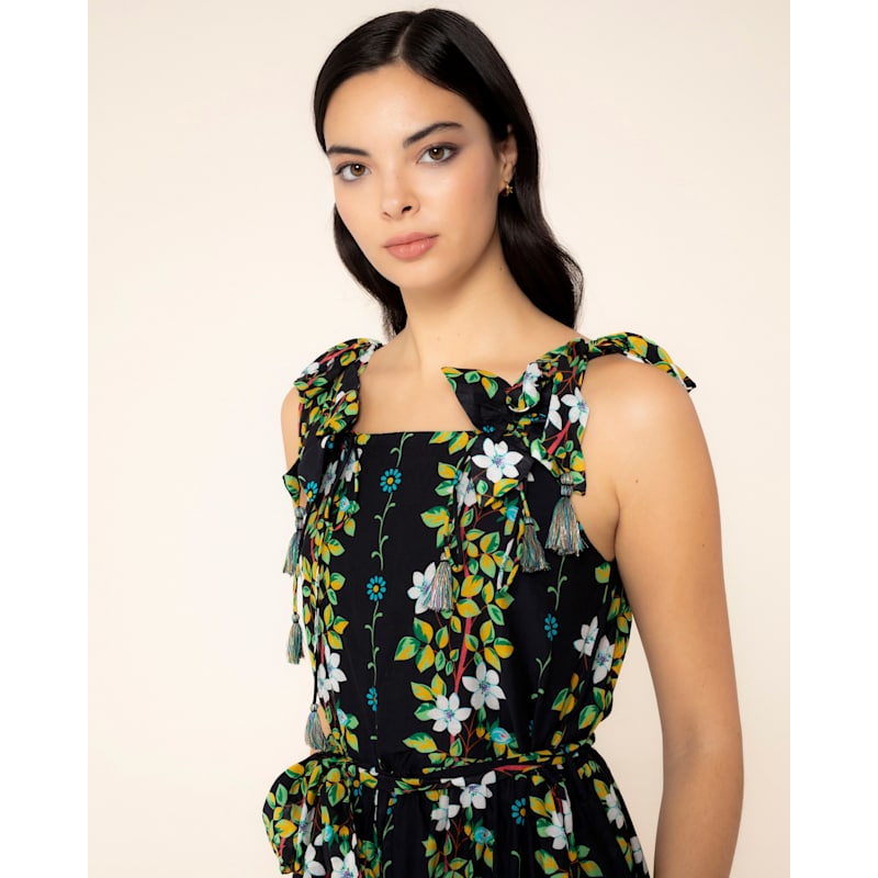 Thumbnail of Black Floral Dress Riviera image