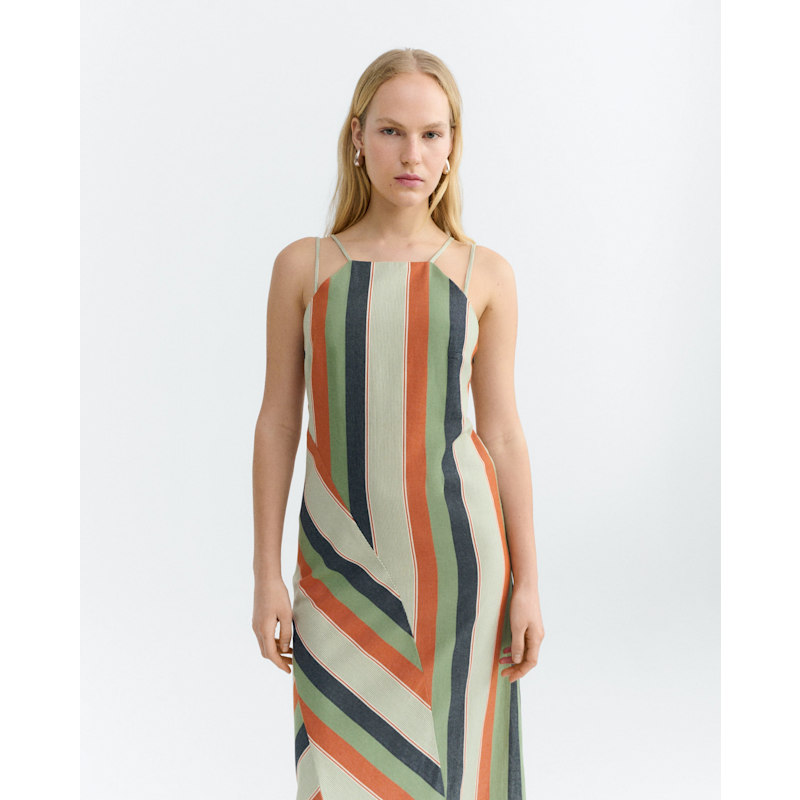 Thumbnail of Long Multicolor Striped Dress Helia image