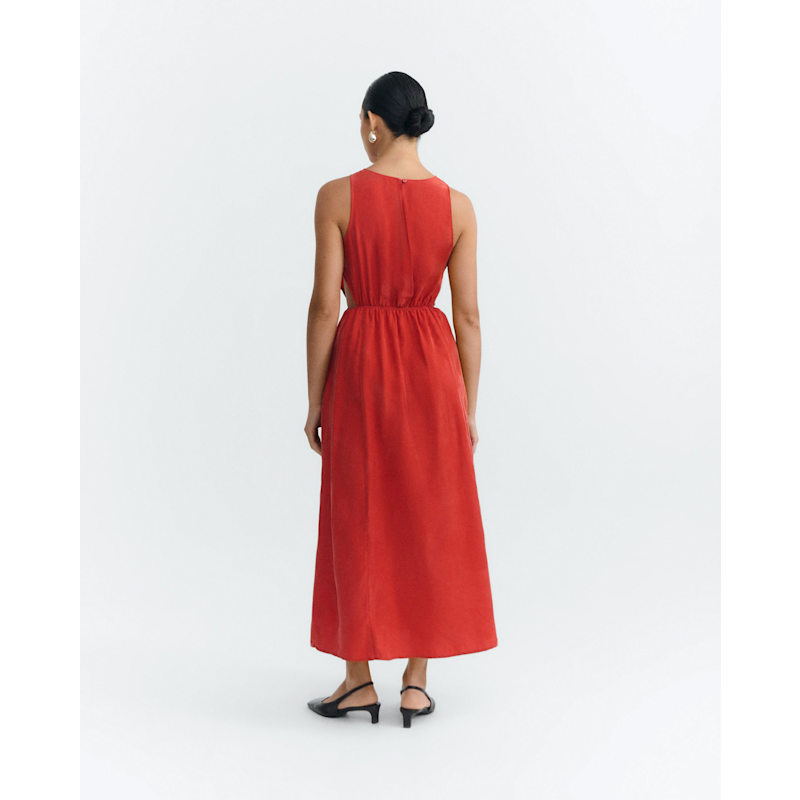 Thumbnail of Cupro Kin Red Midi Dress image