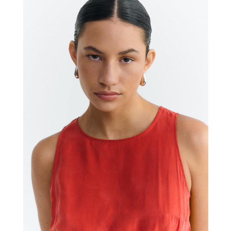 Thumbnail of Cupro Kin Red Midi Dress image