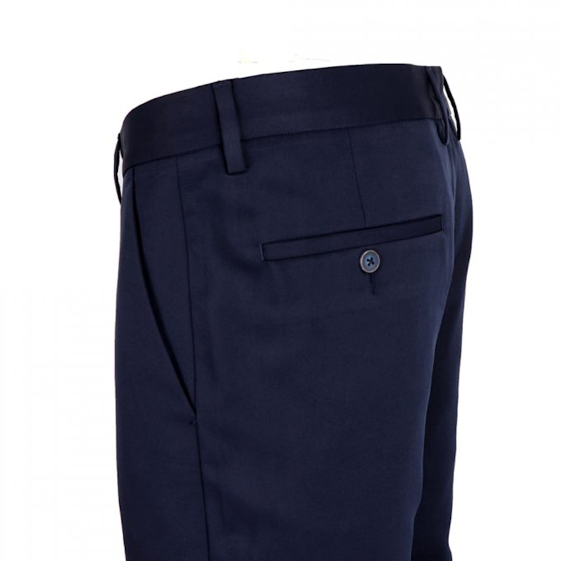 Thumbnail of Aldo Plain Smart Trousers With Belt Loops – Navy image