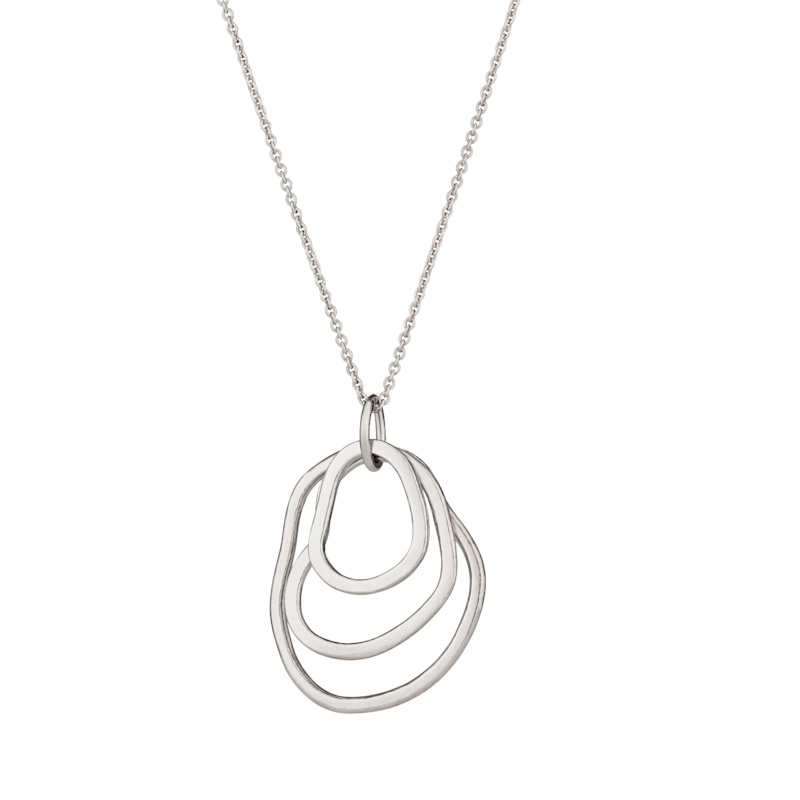 Thumbnail of Sterling Silver Fine Organic Family Necklace image