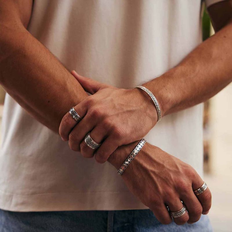 Thumbnail of Men's Jaipur Explorer Silver Spinning Ring image