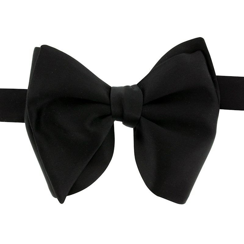 Thumbnail of Black Silk Cocktail Bow Tie image