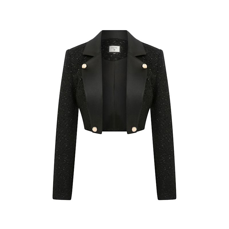 Thumbnail of Vian Black Women's Crop Jacket image