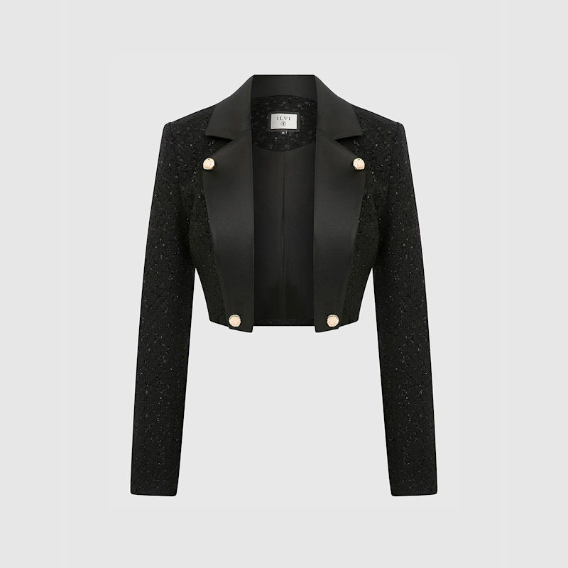 Thumbnail of Vian Black Women's Crop Jacket image