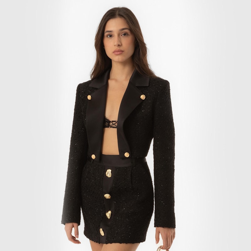 Thumbnail of Vian Black Women's Crop Jacket image