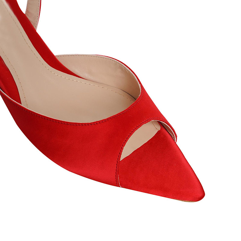 Thumbnail of Vicky Red Sandals - Kitten Heels image