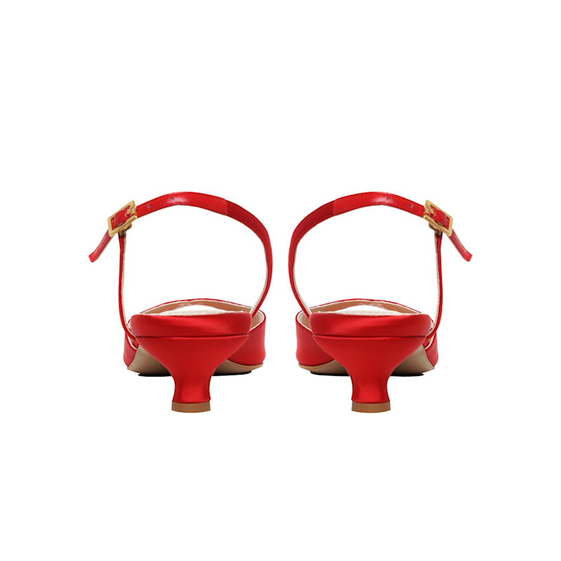 Thumbnail of Vicky Red Sandals - Kitten Heels image