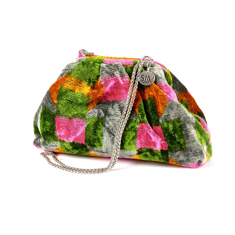 Thumbnail of Victoria Ikat Multicolour Bag - Green, Pink, Grey, Orange image