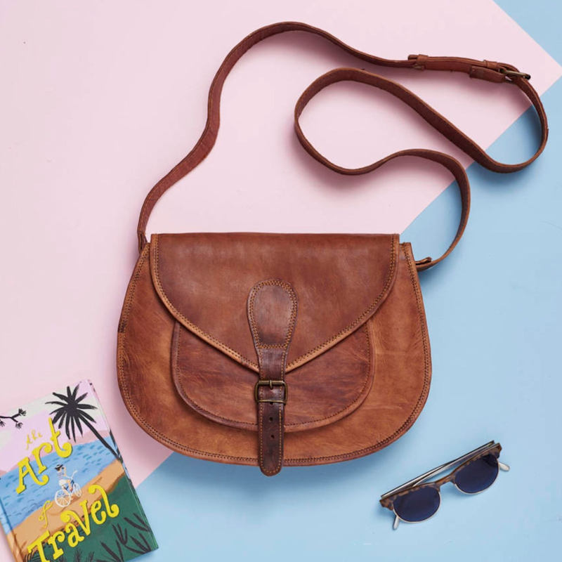 Thumbnail of Vida Vintage Leather Saddle Bag Large image