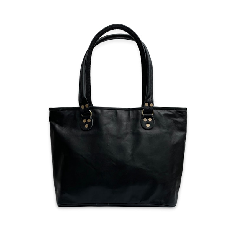 Thumbnail of Vida Vintage Leather Tote Bag- Black image