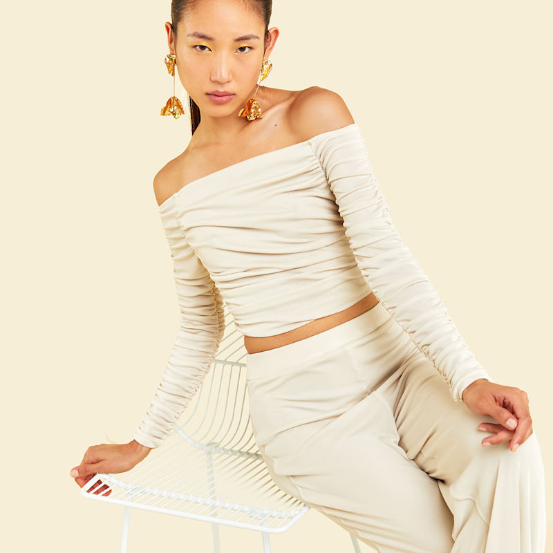 Vinca Co-Ord Set In Antique White | Celestine & Mae | Wolf & Badger