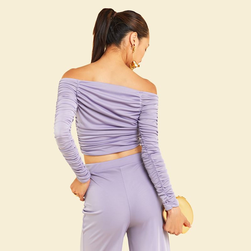 Thumbnail of Vinca Off Shoulder Top In Lavender image