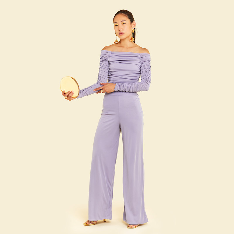 Thumbnail of Vinca Off Shoulder Top In Lavender image
