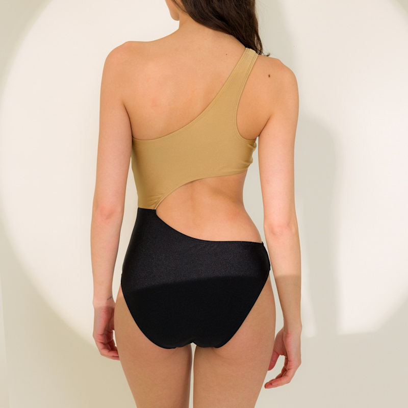Thumbnail of Jazzed Up One-Piece Swimsuit With Belt - Gold image