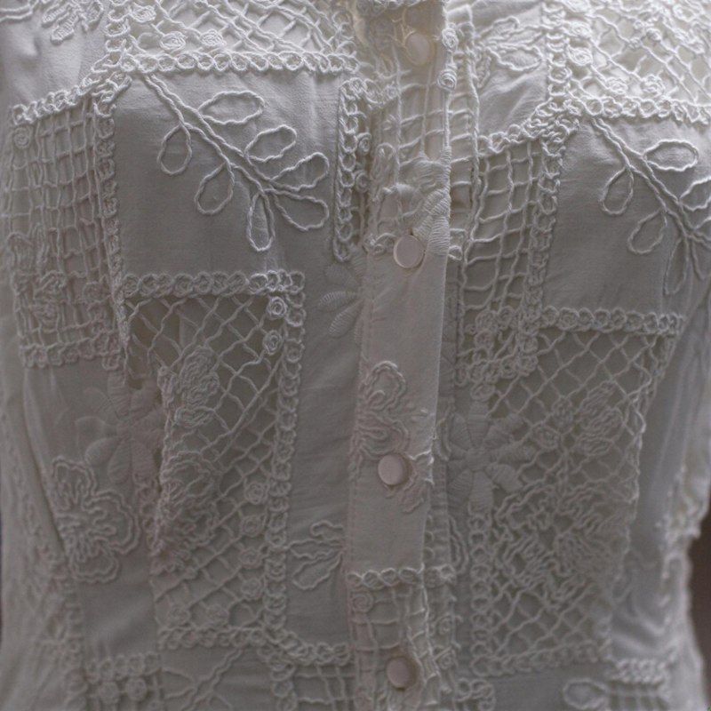 Izabela Mandoiu Lace Midi Dress - White