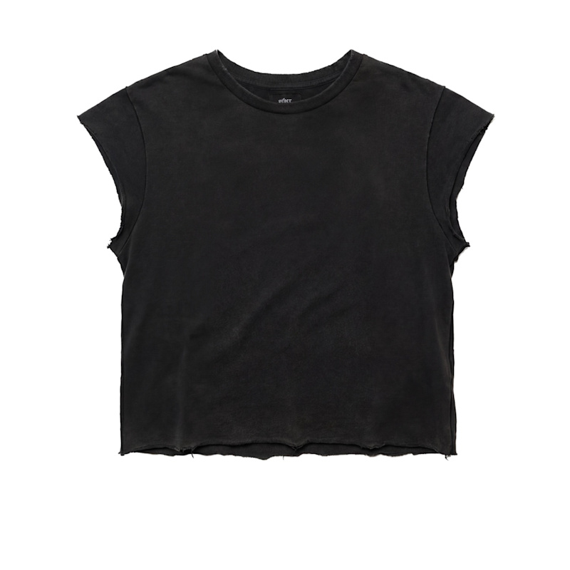 Thumbnail of Vintage Issue Raw Edge T-Shirt - Worn Black image