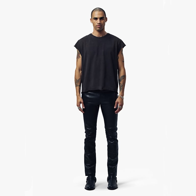 Thumbnail of Vintage Issue Raw Edge T-Shirt - Worn Black image