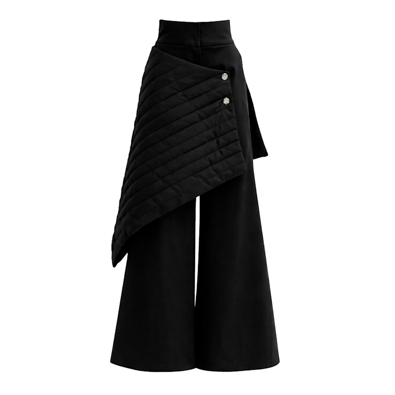 Thumbnail of Vintage Wool Blend Quilted Pants Black image