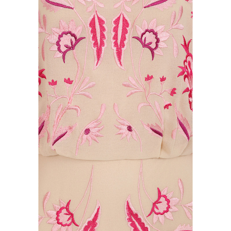 Thumbnail of Viola Nude Embroidered Maxi Dress image