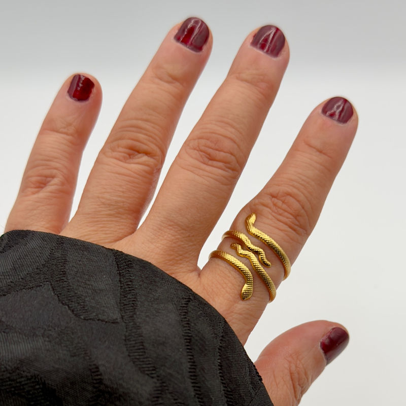 Thumbnail of Viper Stacking Ring Yellow Gold image
