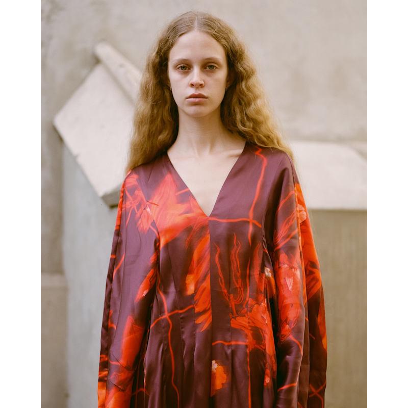 Thumbnail of Virginia Dress In Mercury Bouquet Print image