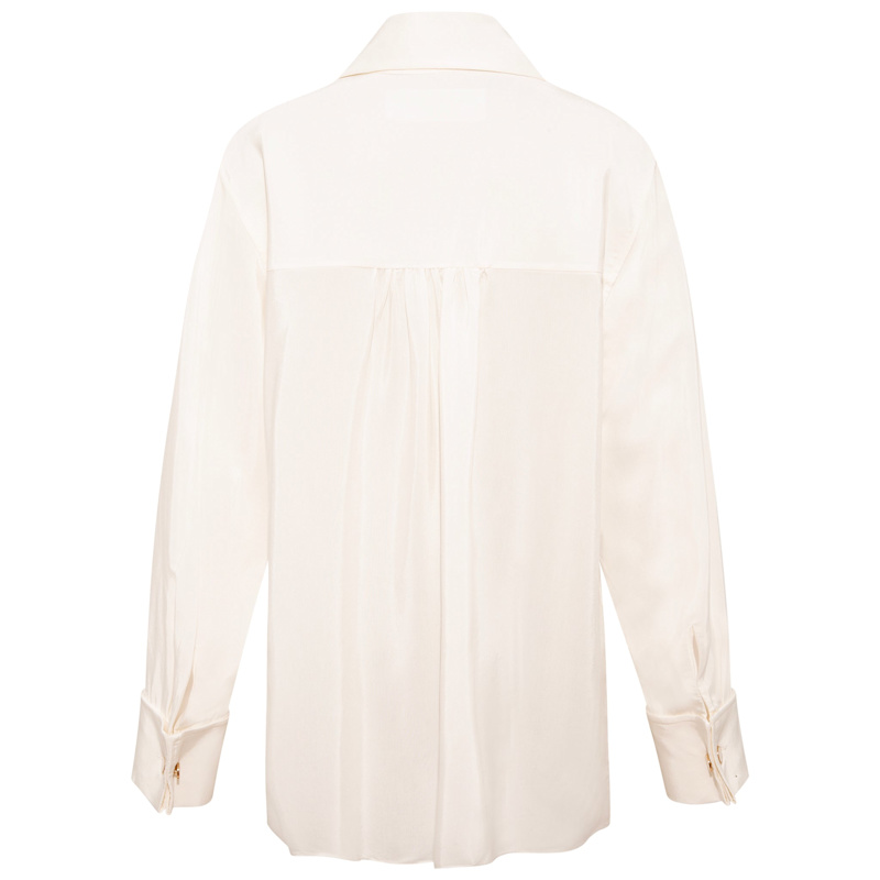 Thumbnail of Viscose Rayon Gathered Back Shirt / Ivory image