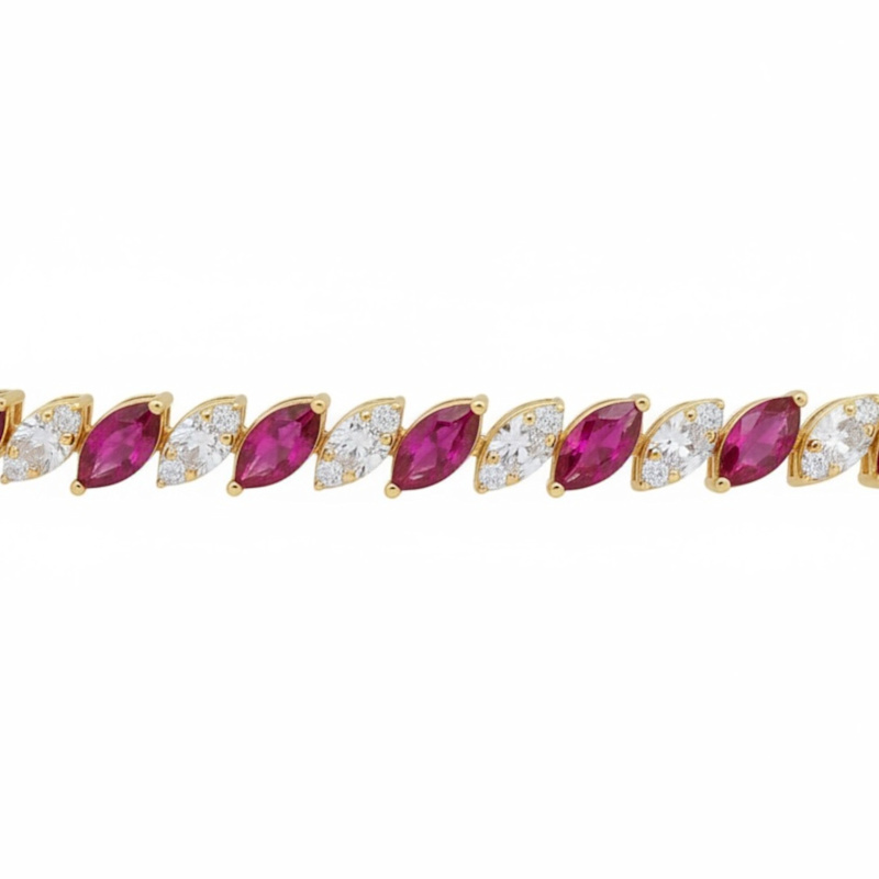Thumbnail of Viscountess Tennis Bracelet Ruby Gold image