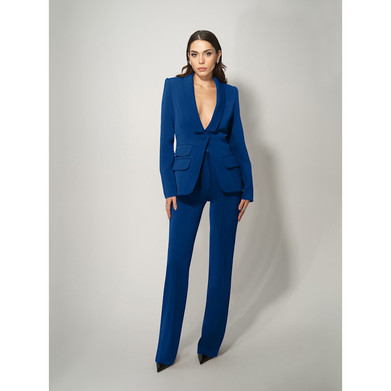 Thumbnail of Vision Tailored Blazer & Trousers Suit, Azure Blue image