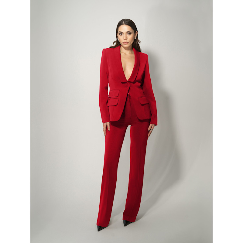 Thumbnail of Vision Tailored Blazer & Trousers Suit, Fierce Red image