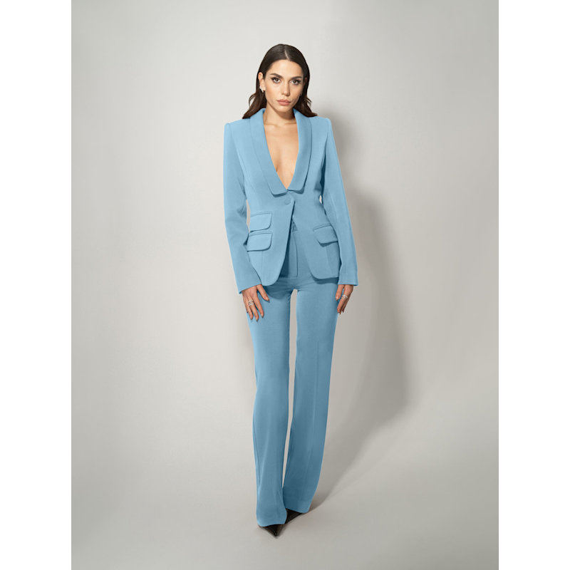Thumbnail of Vision Tailored Blazer & Trousers Suit - Light Blue image
