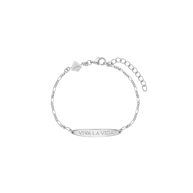 Viva La Vida Bar Chain Bracelet In Silver