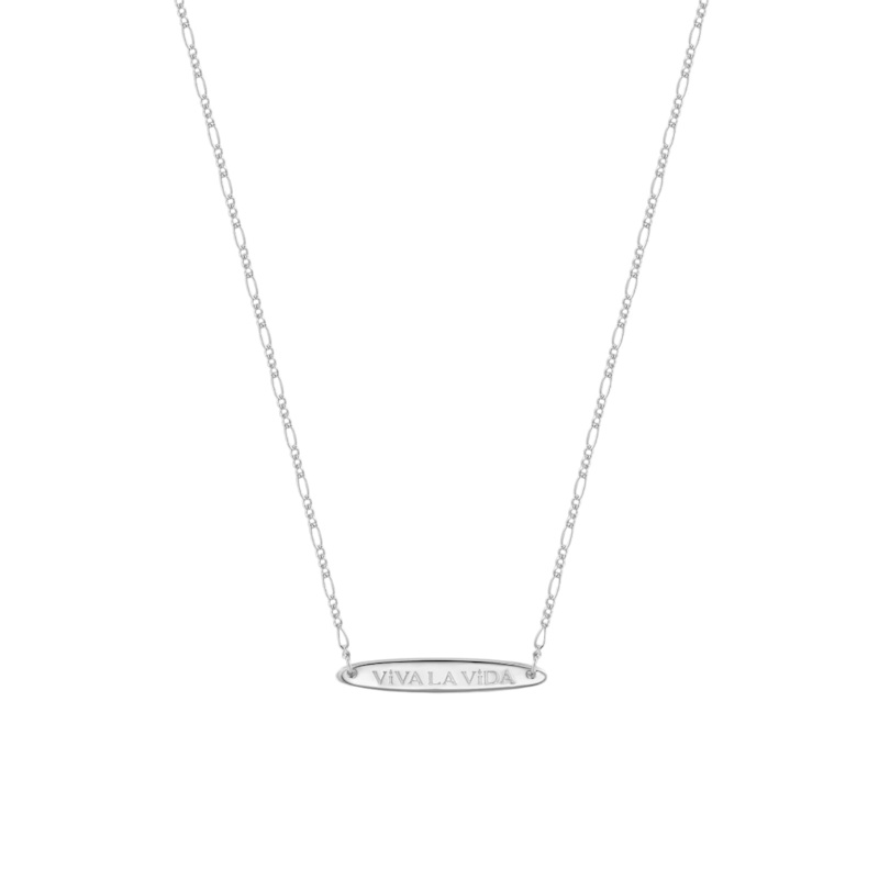 Viva La Vida Bar Chain Necklace In Silver