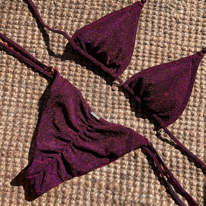 Vivian Bottoms - Black Cherry Glitter | Enez Swim | Wolf & Badger