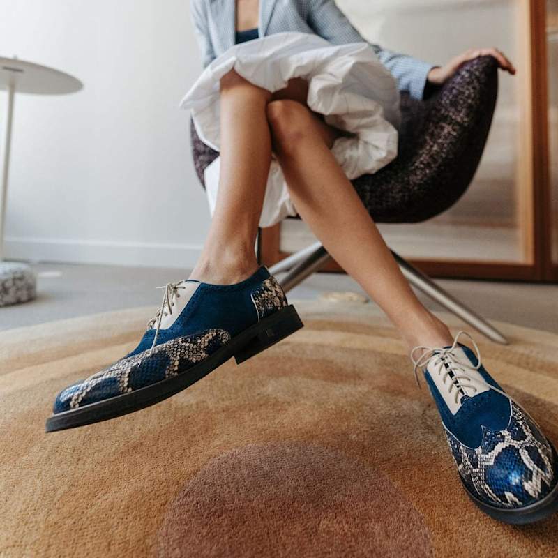 Thumbnail of Vivienne - Blue Snake - Womens Oxfords image