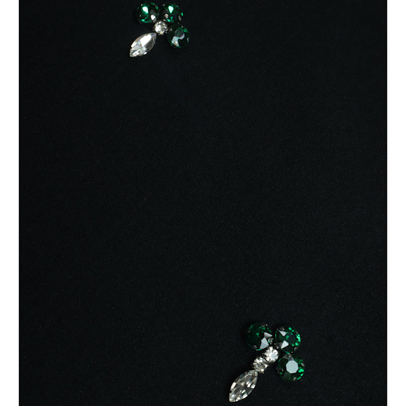 Thumbnail of Vivienne Crystal Hand-Embellished Event Midi Dress - Black image