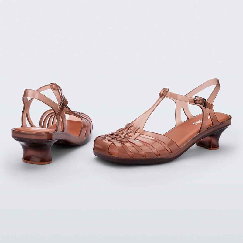 Thumbnail of Vixen Kitten Heel - Clear Brown image