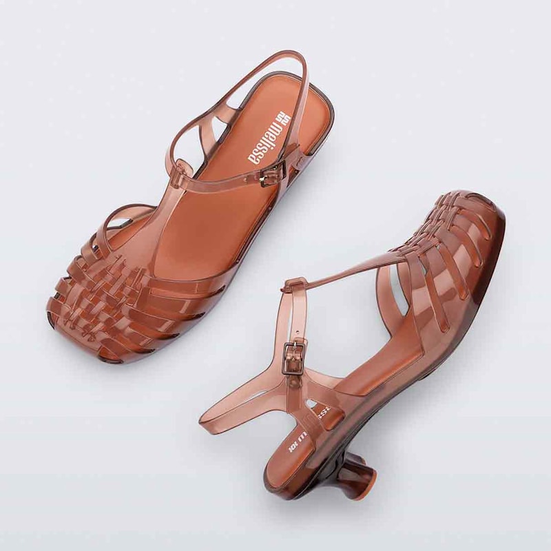 Thumbnail of Vixen Kitten Heel - Clear Brown image