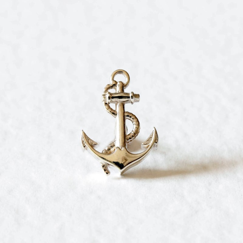 Anchor Lapel Pin - Silver | Lee Renee | Wolf & Badger