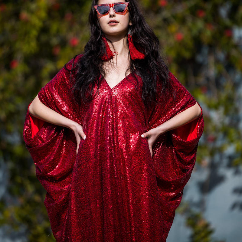 Thumbnail of Ruby Sequin Caftan image
